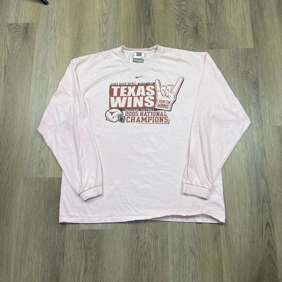 Vintage Texas Longhorns Shirt Mens Large NCAA Football 2005 Champions Nike 2000s - Picture 1 of 12